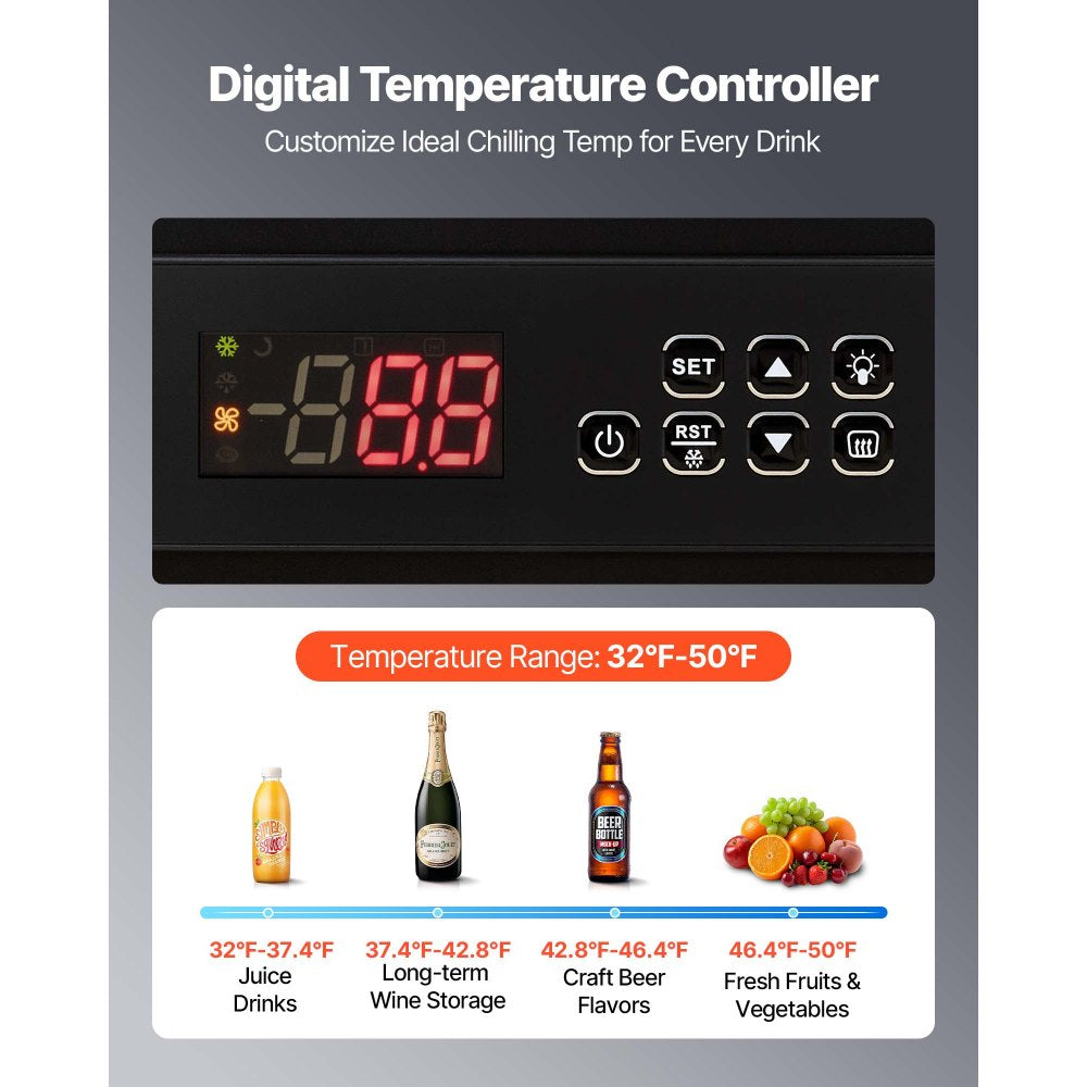 Vevor Beverage Refrigerator 24.9 Cu. Ft. 2-Door Commercial Merchandiser Cooler New