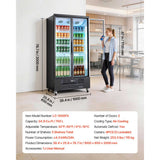 Vevor Beverage Refrigerator 24.9 Cu. Ft. 2-Door Commercial Merchandiser Cooler New