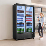 Vevor Beverage Refrigerator 29.3 Cu.Ft 2-Door Commercial Merchandiser Cooler New
