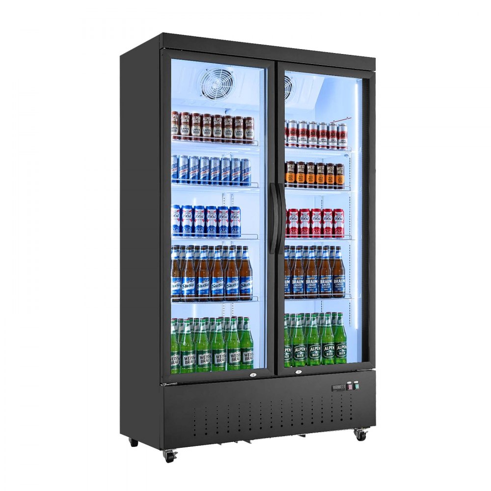 Vevor Beverage Refrigerator 29.3 Cu.Ft 2-Door Commercial Merchandiser Cooler New