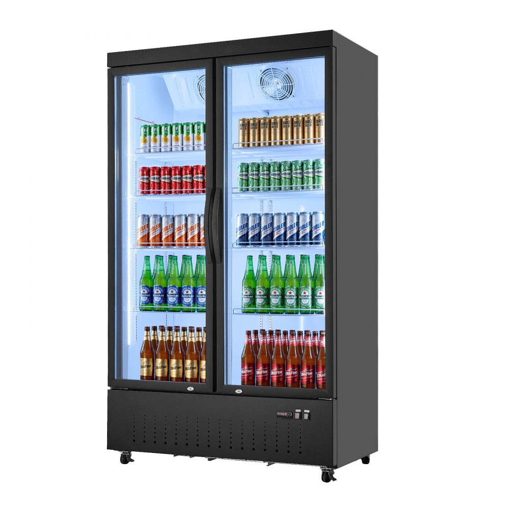 Vevor Beverage Refrigerator 29.3 Cu.Ft 2-Door Commercial Merchandiser Cooler New