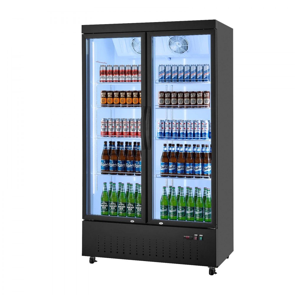 Vevor Beverage Refrigerator 29.3 Cu.Ft 2-Door Commercial Merchandiser Cooler New