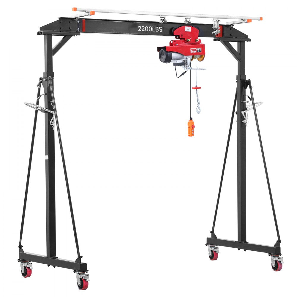 Vevor Gantry Crane Adjustable 2200 lbs Portable Shop Lift Hoist New