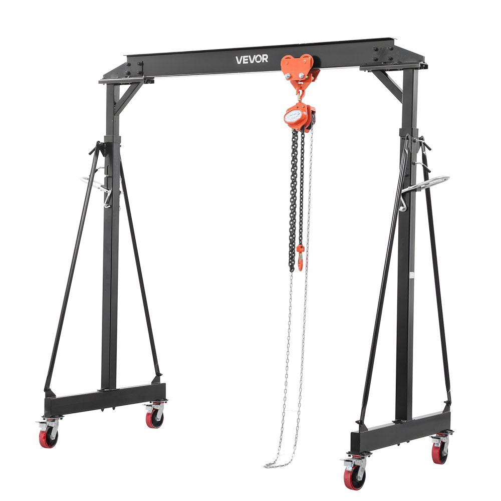 Vevor Gantry Crane Adjustable 4400 lbs Portable Shop Lift Hoist New