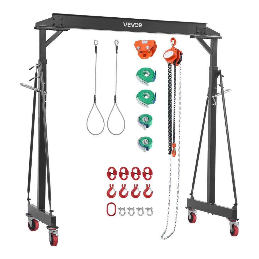 Vevor Gantry Crane Adjustable 4400 lbs Portable Shop Lift Hoist New