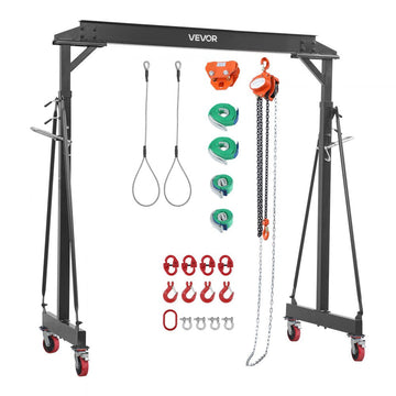 Vevor Gantry Crane Adjustable 4400 lbs Portable Shop Lift Hoist New
