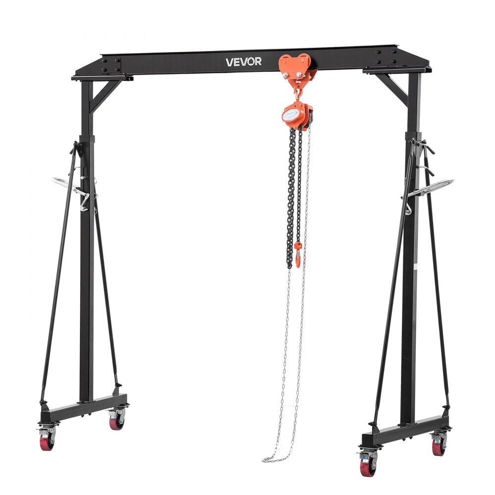 Vevor Gantry Crane Adjustable 2200 lbs Portable Shop Lift Hoist New