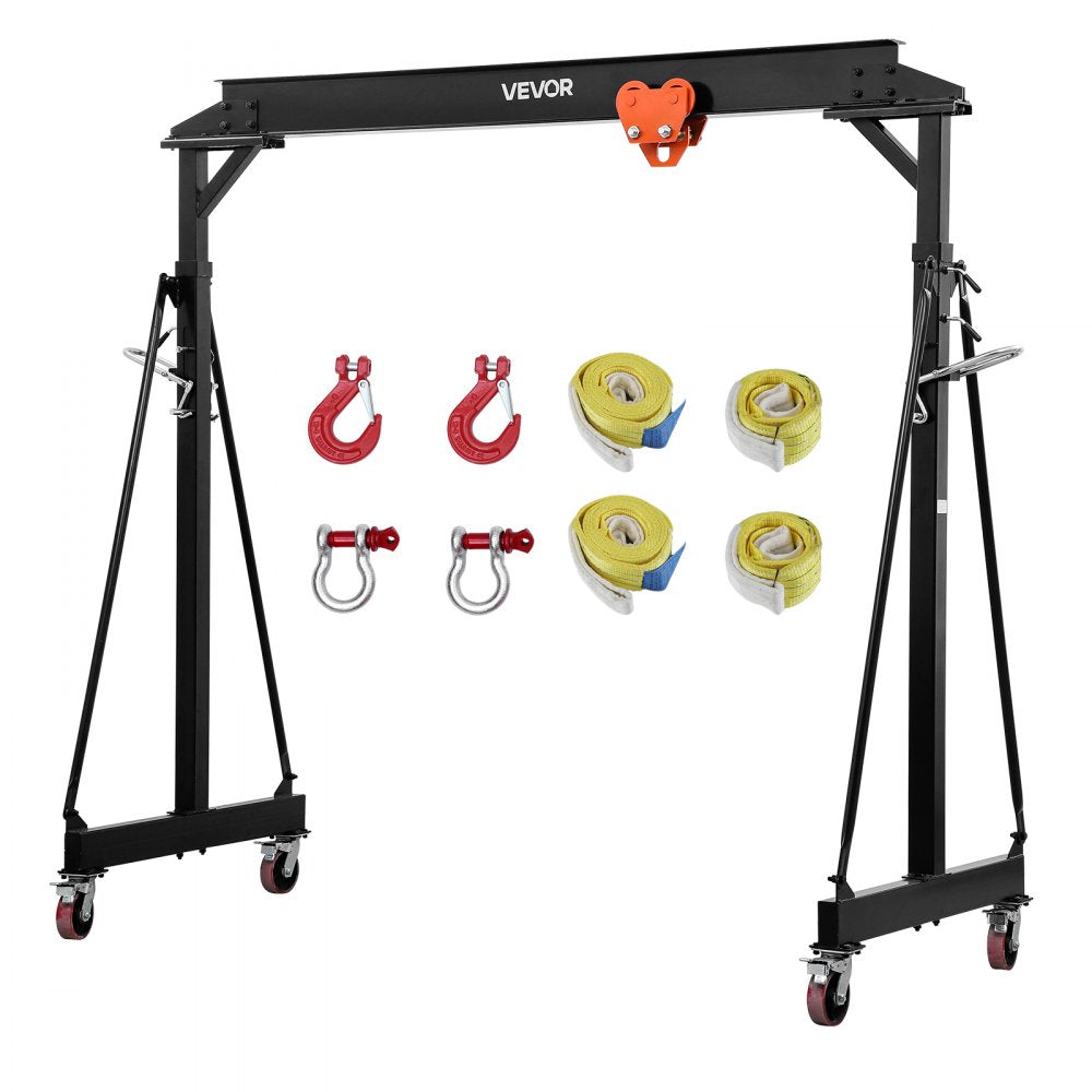 Vevor Gantry Crane Adjustable 5000 lbs Portable Shop Lift Hoist New
