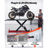Vevor Motorcycle Lift Table Electric Hydraulic 1500 lbs ATV Dirt Bike Repair Stand New