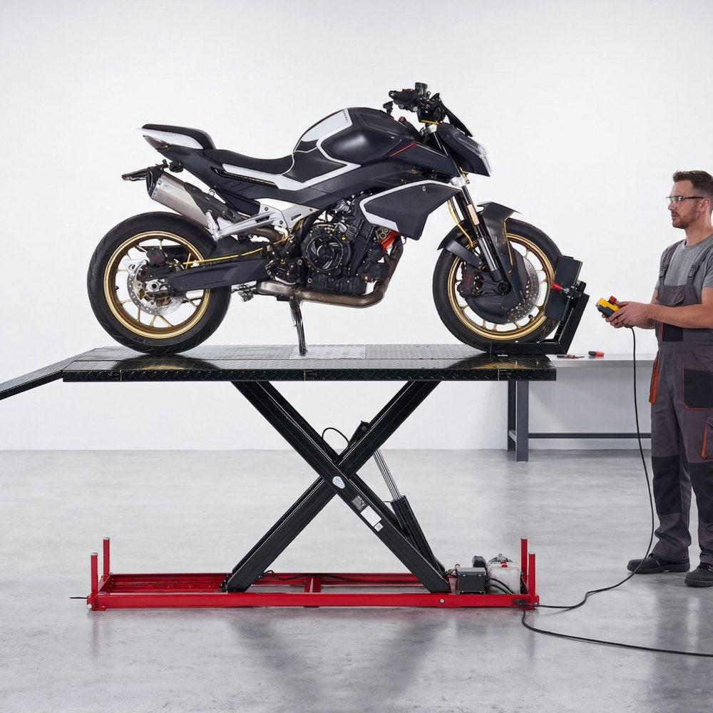Vevor Motorcycle Lift Table Electric Hydraulic 1500 lbs ATV Dirt Bike Repair Stand New