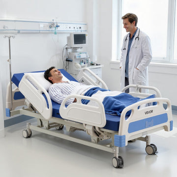 Vevor Hospital Bed Premium 5-Function Full Electric ICU Medical Bed with Mattress New