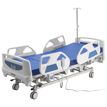 Vevor Hospital Bed Premium 5-Function Full Electric ICU Medical Bed with Trendelenburg, Reverse Trendelenburg & 5" Casters New