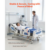 Vevor Hospital Bed Premium 5-Function Full Electric ICU Medical Bed with Cardiac Chair, CPR, Trendelenburg & Reverse Trendelenburg New