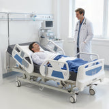 Vevor Hospital Bed Premium 5-Function Full Electric ICU Medical Bed with Cardiac Chair, CPR, Trendelenburg & Reverse Trendelenburg New