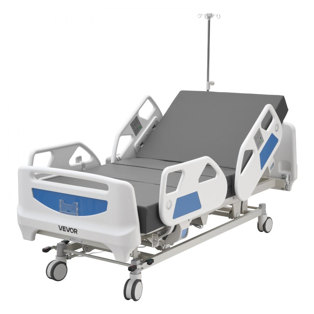 Vevor Hospital Bed Premium 5-Function Full Electric ICU Medical Bed with Cardiac Chair, CPR, Trendelenburg & Reverse Trendelenburg New