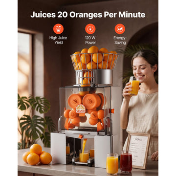 Vevor Commercial Orange Juicer Automatic Electric Citrus Squeezer New
