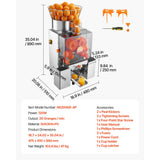 Vevor Commercial Orange Juicer Automatic Citrus Extractor 120W Stainless Steel New
