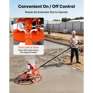 Vevor Power Trowel 28.35" Gas-Powered Walk-Behind Concrete Finishing Machine New