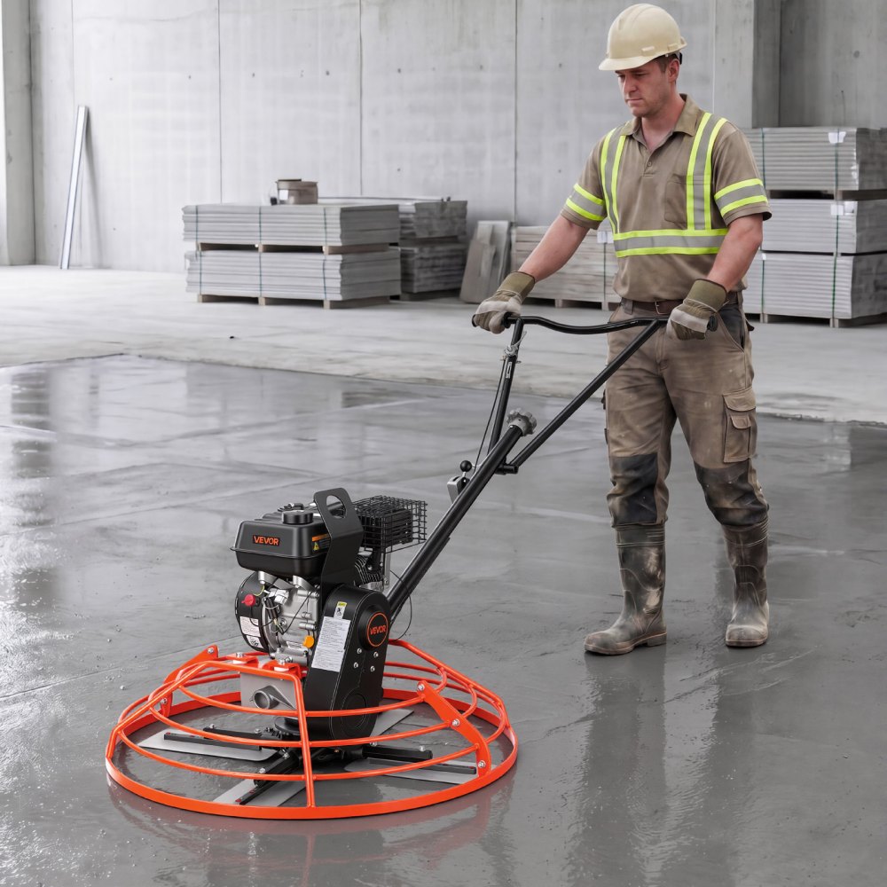 Vevor Power Trowel 34.8" Gas-Powered Walk-Behind Concrete Finishing Machine New