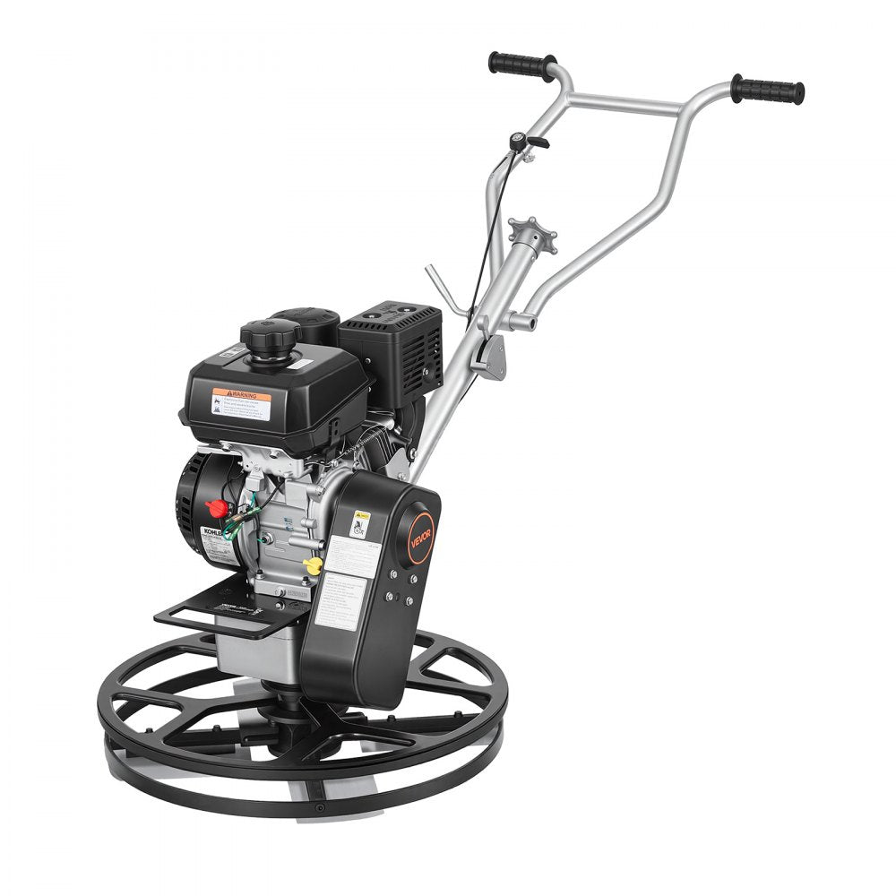 Vevor Power Trowel 24" Concrete Finishing Machine with Float Pan, 7 HP Kohler Engine, 4 Blades, Adjustable Pitch, Gas-Powered Walk-Behind New