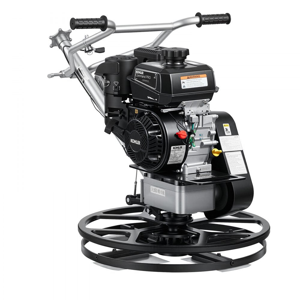 Vevor Power Trowel 24" Concrete Finishing Machine with Float Pan, 7 HP Kohler Engine, 4 Blades, Adjustable Pitch, Gas-Powered Walk-Behind New