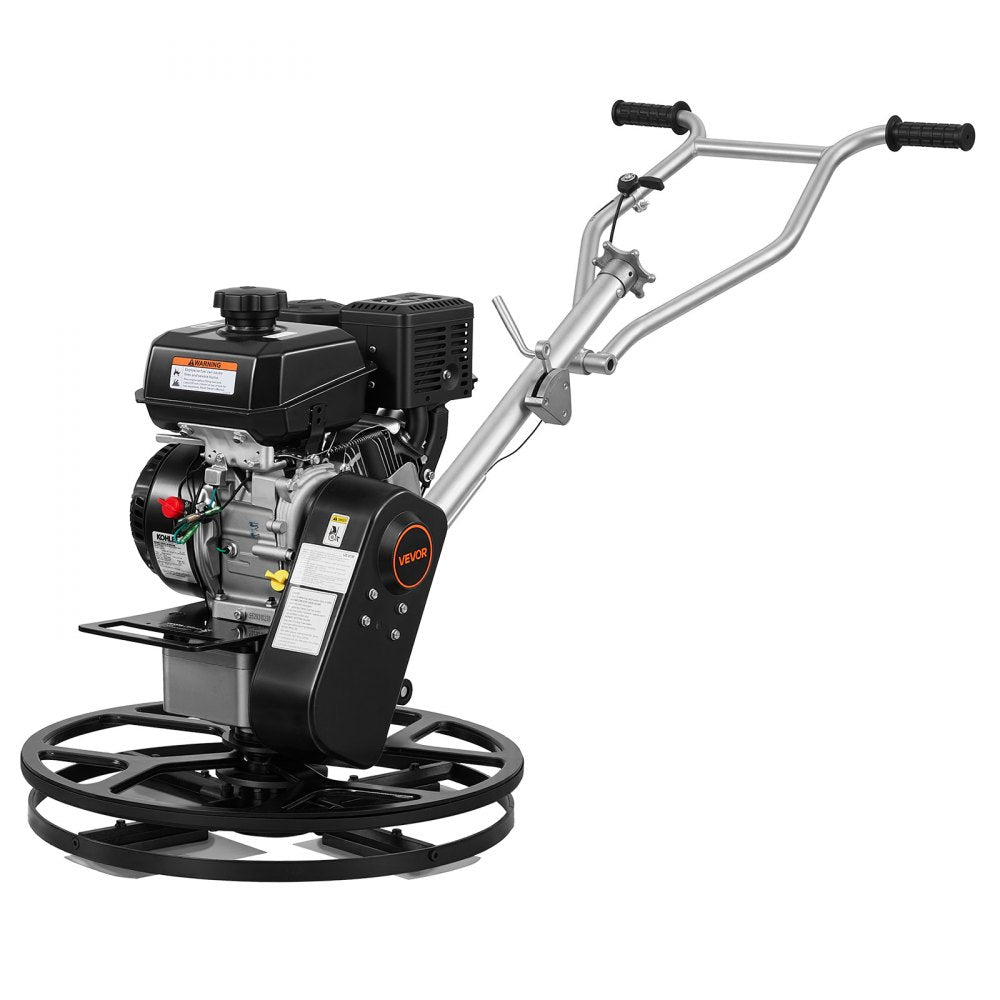 Vevor Power Trowel 24" Concrete Finishing Machine with Float Pan, 7 HP Kohler Engine, 4 Blades, Adjustable Pitch, Gas-Powered Walk-Behind New