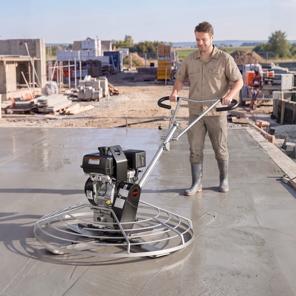 Vevor Power Trowel 46" Concrete Finishing Machine with Float Pan New