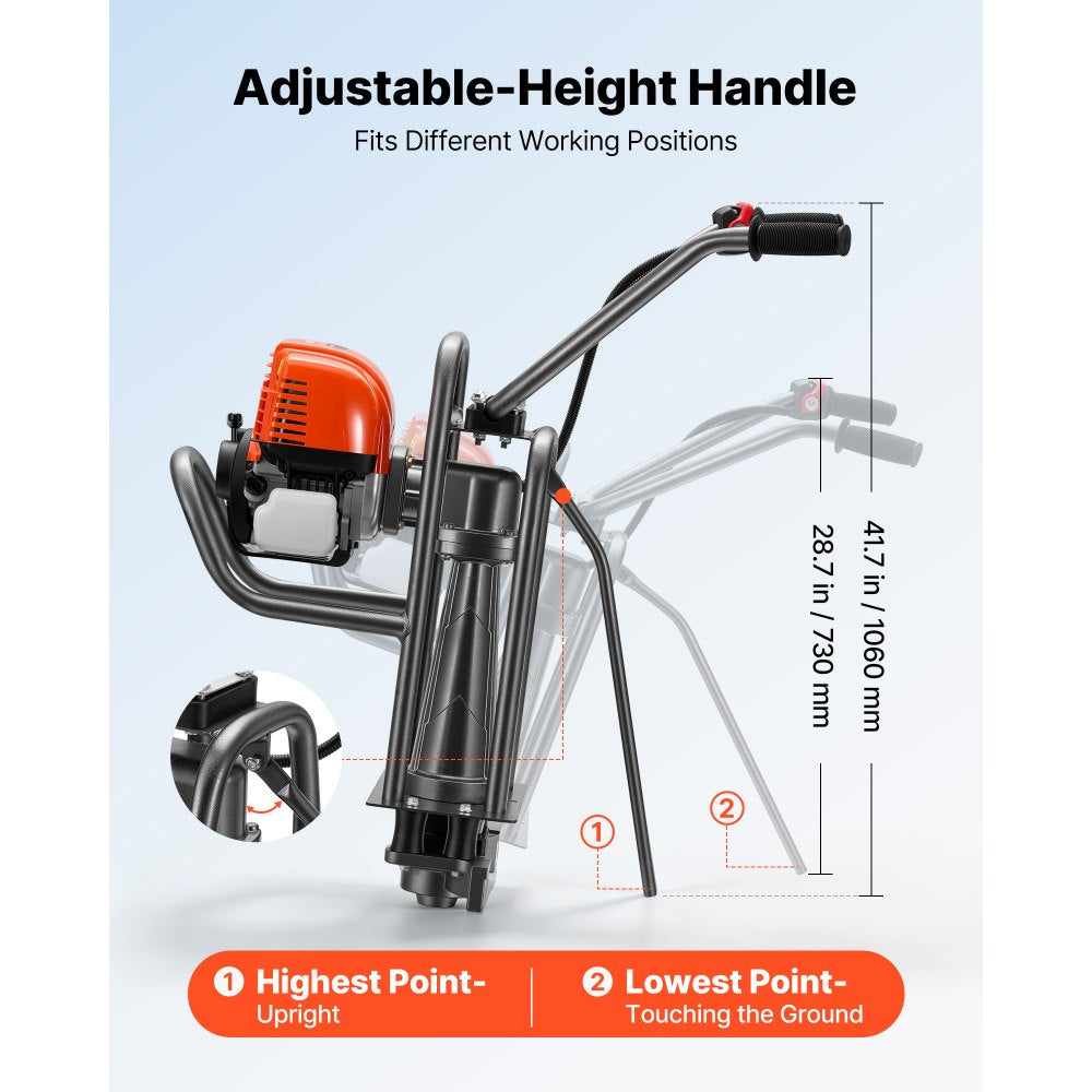 Vevor Concrete Power Screed Gas-Powered Leveling Tool 12' Aluminum Board 1.16HP 4-Stroke New