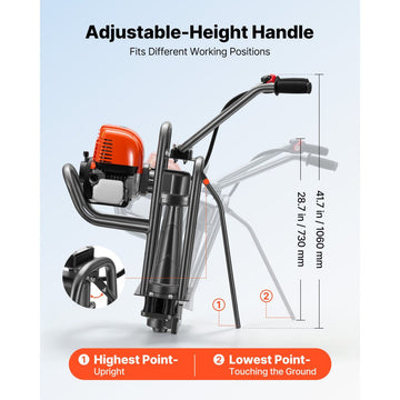 Vevor Concrete Power Screed Gas-Powered Leveling Tool 12' Aluminum Board 1.16HP 4-Stroke New