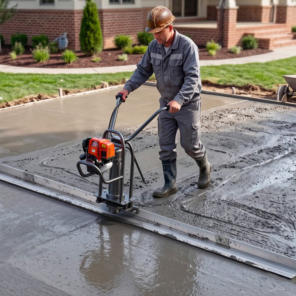Vevor Concrete Power Screed Gas-Powered Leveling Tool 12' Aluminum Board 1.16HP 4-Stroke New