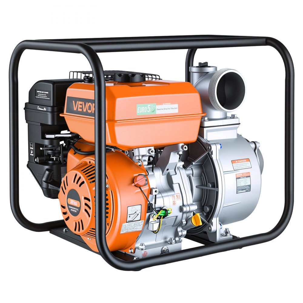 Vevor Water Pump 4" 422 GPM 8.3HP Semi Trash Gas Powered Transfer Pump New
