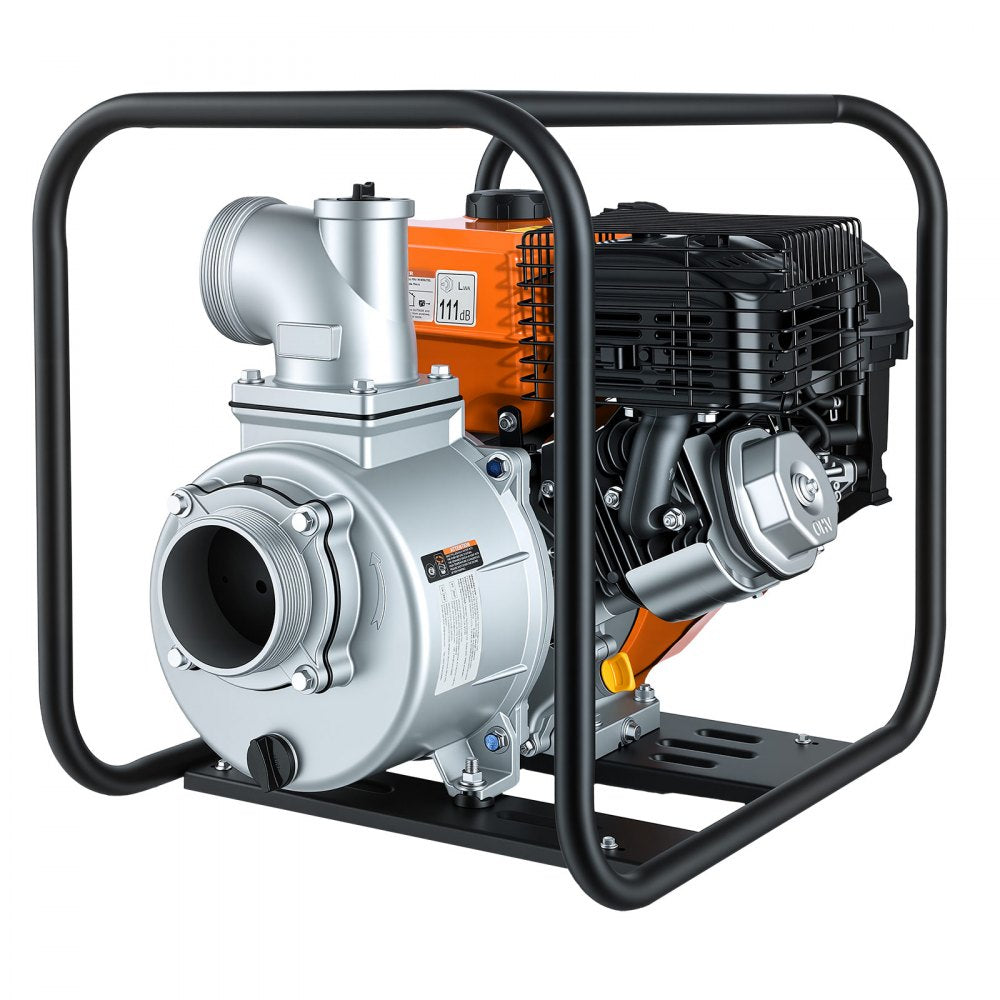 Vevor Water Pump 4" 422 GPM 8.3HP Semi Trash Gas Powered Transfer Pump New
