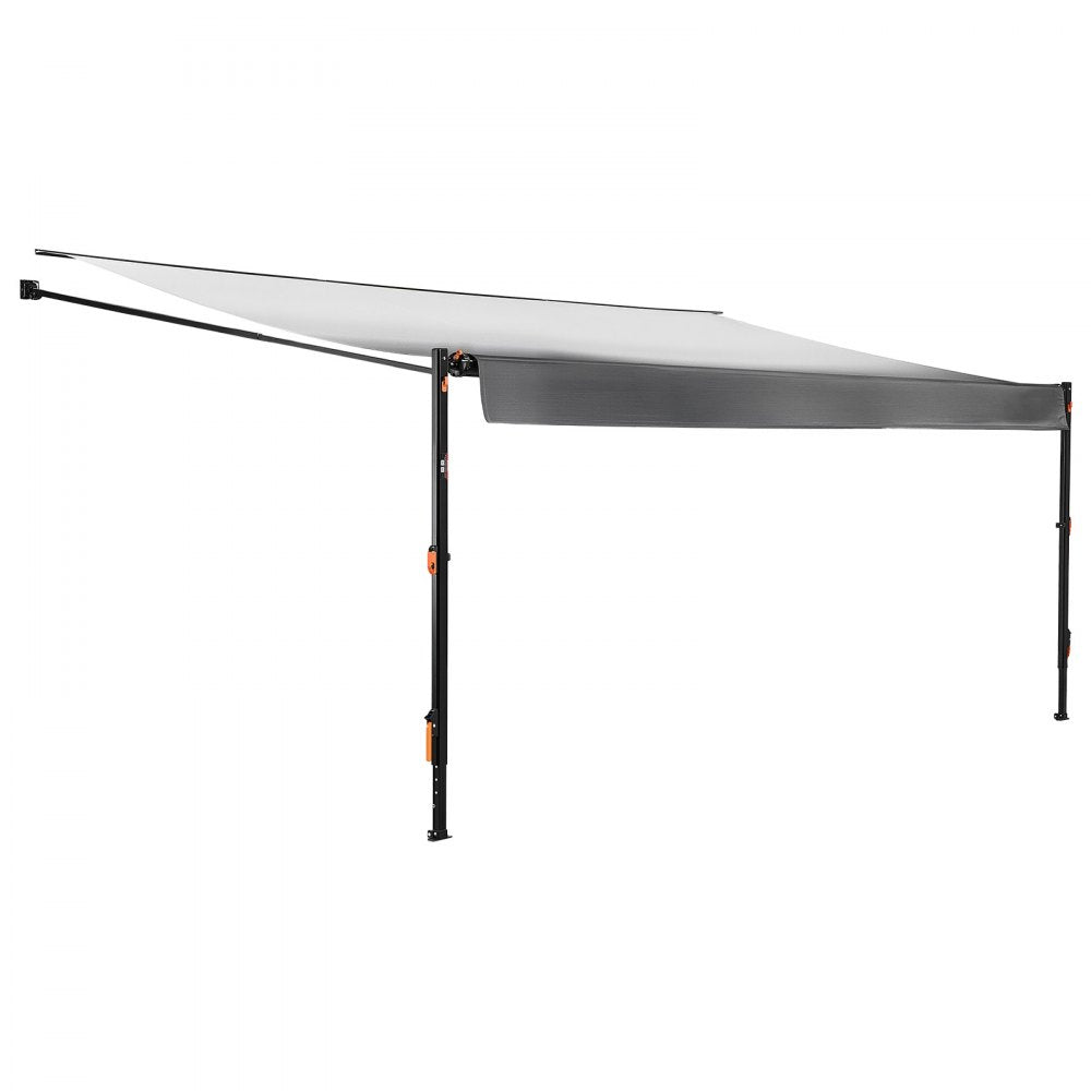 Vevor RV Awning Manual Retractable Complete Kit 18.12' Gradient Black New