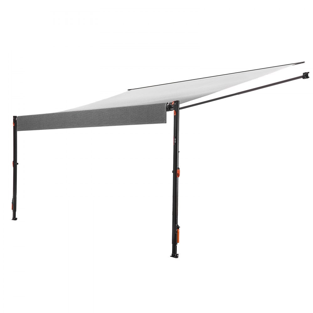 Vevor Manual Retractable RV Awning Complete Kit 14.12' Gradient Black New