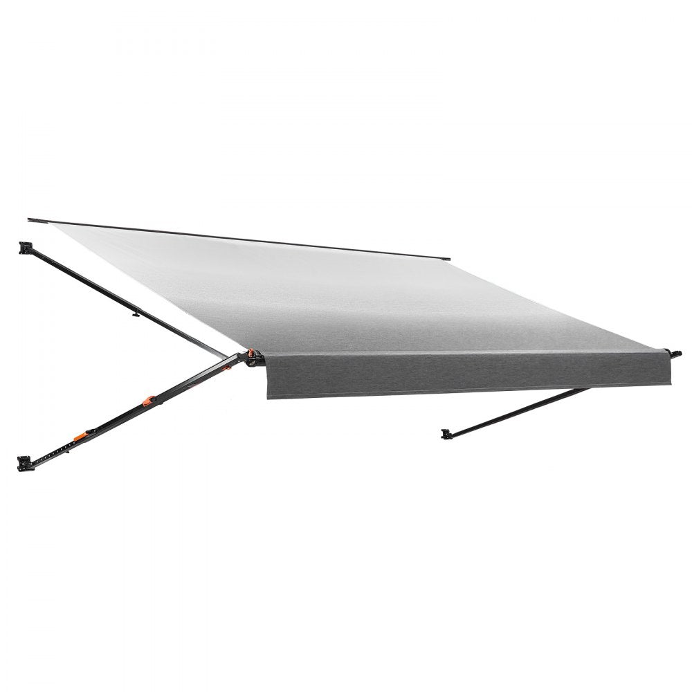 Vevor Manual Retractable RV Awning Complete Kit 14.12' Gradient Black New