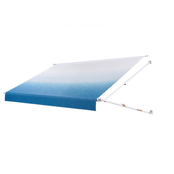 Vevor RV Awning Manual Retractable 15.12' Gradient Blue Complete Kit New