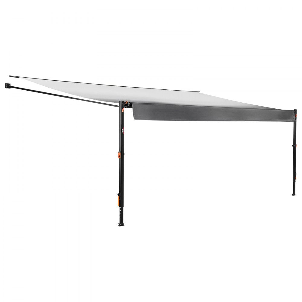 Vevor RV Awning Manual Retractable Complete Kit 20.12' Gradient Black New