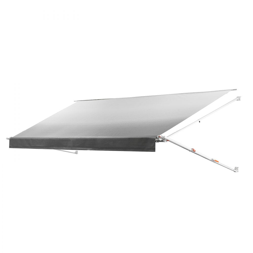 Vevor RV Awning Manual Retractable Complete Kit with Sunshade Screen 18.12' Gradient Gray New