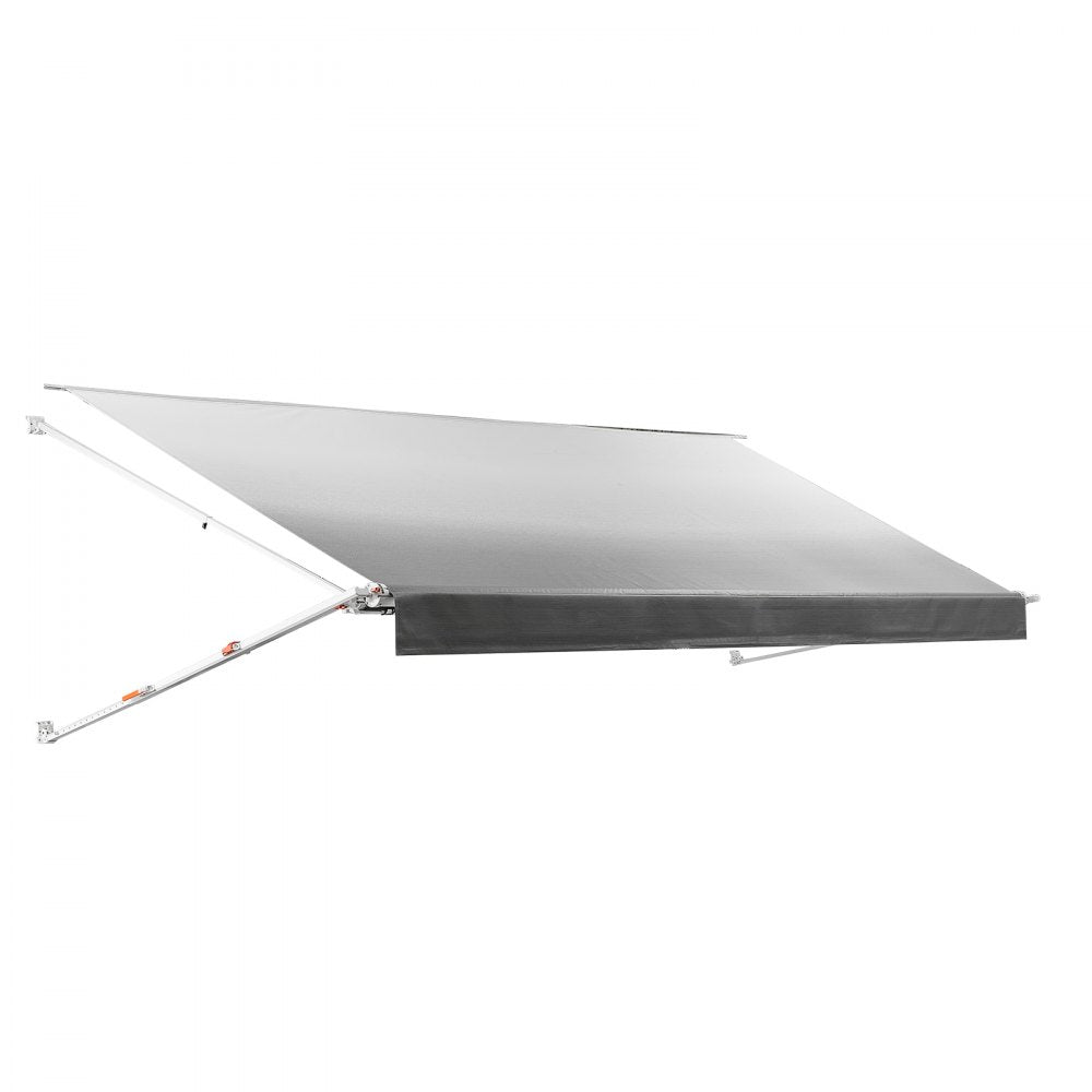 Vevor RV Awning Manual Retractable Complete Kit with Sunshade Screen 18.12' Gradient Gray New