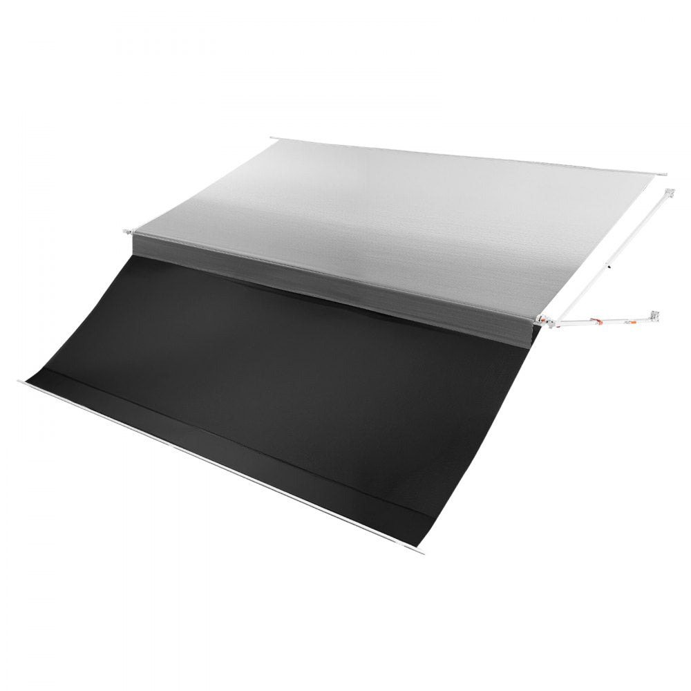 Vevor RV Awning Manual Retractable Complete Kit with Sunshade Screen 18.12' Gradient Gray New