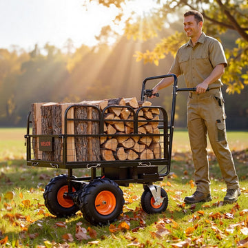 Vevor Electric Utility Cart Battery Powered Garden Wagon 500 lbs 3-Wheel New