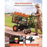 Vevor Utility Cart Electric 500W Battery-Powered Garden Wagon 660 lbs 4-Wheel New