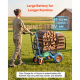 Vevor Utility Cart Electric 500W Battery-Powered Garden Wagon 660 lbs 4-Wheel New