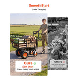 Vevor Utility Cart Electric 500W Battery-Powered Garden Wagon 660 lbs 4-Wheel New