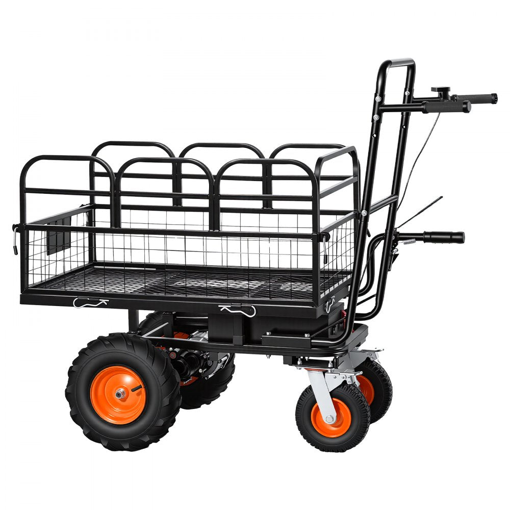 Vevor Utility Cart Electric 500W Battery-Powered Garden Wagon 660 lbs 4-Wheel New