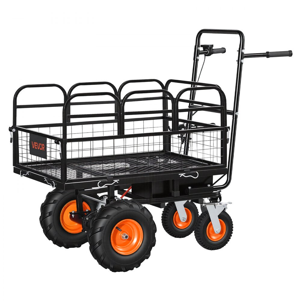 Vevor Utility Cart Electric 500W Battery-Powered Garden Wagon 660 lbs 4-Wheel New