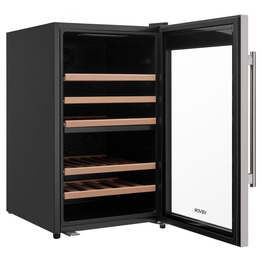 Vevor Wine Cooler 52-Bottle Dual Zone Freestanding Wine Fridge New