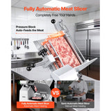 Vevor Meat Slicer Fully Automatic Commercial Food Slicer with 10" Carbon Steel Blade New