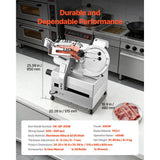 Vevor Meat Slicer Fully Automatic Commercial Food Slicer with 10" Carbon Steel Blade New