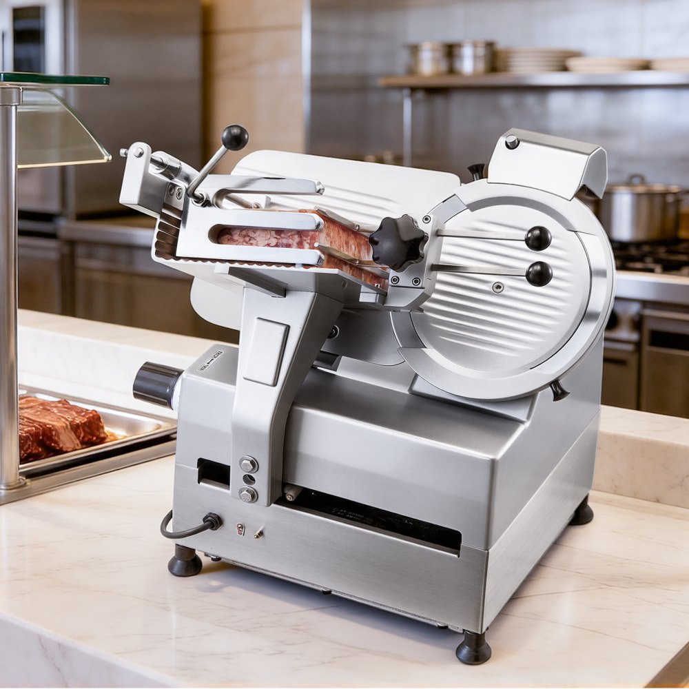 Vevor Meat Slicer Fully Automatic Commercial Food Slicer with 10" Carbon Steel Blade New